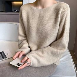 Damessweaters RZIV Hoge kwaliteit casual effen losse wollen trui voor dames in herfst en winter Wol 35% wasbeerfluweel 40% polyestervezel 25% zln231117