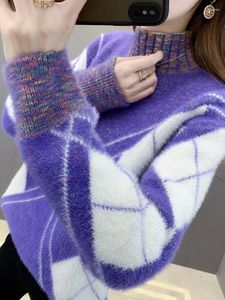 Damessweaters Lente Herfst Mode Verdikte trui Pullover Gebreid Losse Koreaanse versie Veelzijdige basis Zachte comfortabele top