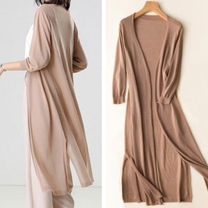 Pulls pour femmes Printemps Été Protection solaire Vêtements Femmes Long Cardigan Femme Pull tricoté Femmes Manteau Veste Dames Châle Vêtements d'extérieur 230825