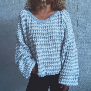 Pulls pour femmes Stripe Color Block Tricoté Femmes Plus Taille Pull Pull Femme Automne Hiver Casual Holiday Tops Y2K Streetwear
