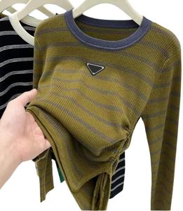 Chandails pour femmes pull tricot 2023 automne hiver col rond à manches longues à l'intérieur pièces amples hauts Ms Rende