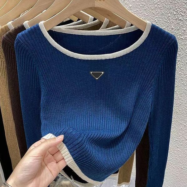 Pulls pour femmes Pull Tricot 2023 Automne Hiver O-Cou À Manches Longues À L'intérieur Pièces Lâches Hauts MS Render Femmes Sans Doublure Plus