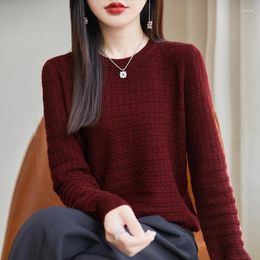 Sweaters femeninos Szdyqh Mujeres Párrasis Peadas de lana Peasted Spring O-Chaeck Jumper Autumn Femenino Fino suave Camisa básica Color sólido Top