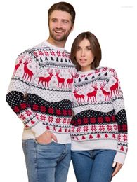 Pulls pour femmes épaissir tricots doux lâches pulls de Noël femmes hommes unisexe tricot chaud 2024 couples d'hiver tenues assorties de Noël