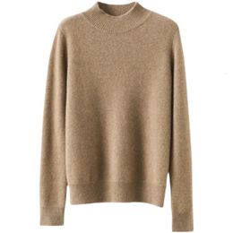 Damessweaters Verdikte semi-coltrui effen kleur trui voor dames gebreide basis herfstwinter Cadeau warm cadeau Thanksgiving 230831