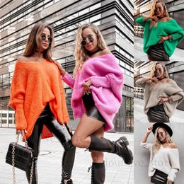 Pulls de femmes Vers de couche en V Kintes Femmes Crochet Pilluchets Batwing Sleeve Off White Spring Automne Automne Hiver Jumper Y2K Top Jumper Streetwear T231204