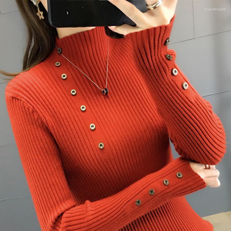 Swetry dla kobiet vintage pullover turtleeck sweter jesienny zimowe ubrania kobiety 2023 Koreańskie ciepłe topy Pull Femme ZT4663 S