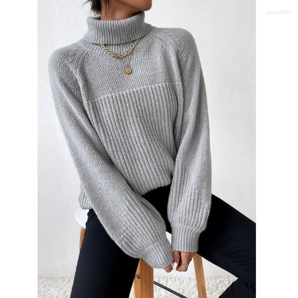 Sweaters de mujer Invierno Fashion Winter Turtited Turtleneck Vanador de vellón para hombres Collar de sudor navideño para hombres