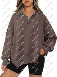 Suéteres de mujer, suéteres de gran tamaño para mujer, otoño 2023, suéter tipo túnica con cuello y hombros caídos, suéter de punto con dobladillo dividido, Tops
