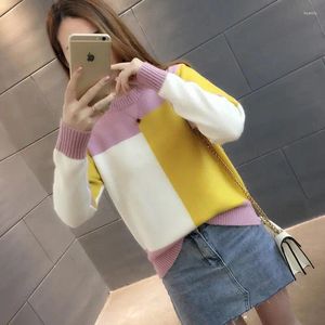 Dames truien vrouwen kleurblokt pullover