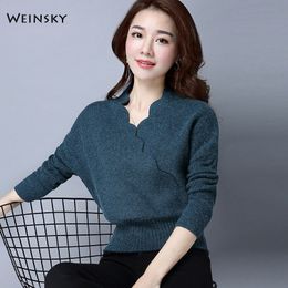 Damenpullover Damen-Strickpullover und Pullover Criss-Cross-koreanische Mode-Stil-Pullover-Pullover weiblicher Herbstpullover 230222
