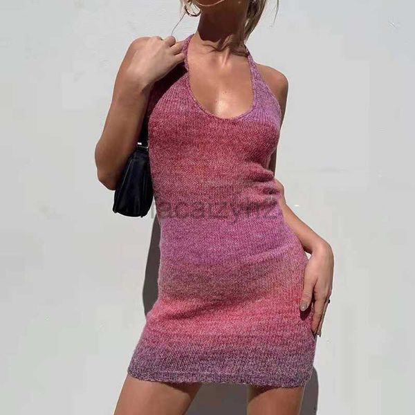 Ponts de femmes Pulls de femme Sexy Deep V enveloppé de robe en tricot enveloppée