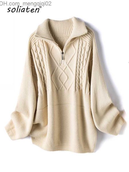 Ponts pour femmes Pull de laine en tricot ultrafine pour femmes tricots à manches longues solides à manches longues à manches longues à manches à manchette hivernale C-148 Z230814