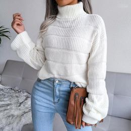 Dames truien dames vrouwen coltrui turtleneck herfst winter elegante massief gebreide jumper lange mouw losse brearwear pullovers trui top