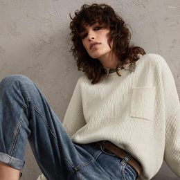 Damessweaters Damessweater 2023 Herfstzak Glanzende pailletten Ronde hals Trui met lange mouwen