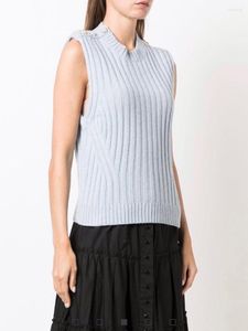 Pulls pour femmes Femmes Mélange de laine Pull tricoté à manches longues ou sans manches en trois dimensions Pit Strip Femme Top avec bouton strass