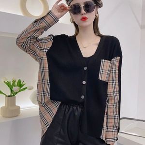 Vestes de pull pour femmes tricots à manches longues tricots Volles V Panks de cou de couches Contrôles Contrôlement SweetS Vêtements féminins Tops Trop