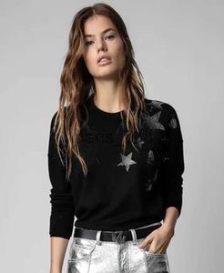 Pulls pour femmes Zadig Voltaire 23SS Femmes Designer Pull Mode New Love Forage chaud Laine noire tricotée 100% Cachemire Pull Jumper Pull x0909