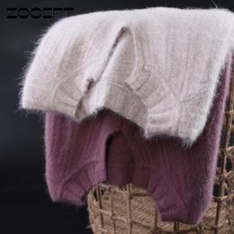 Pulls femme Zocept 2023 mode cachemire marque automne hiver vison pull ample tricoté col en v pull
