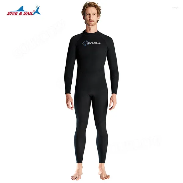 Swimwear féminin 1,5 mm pour hommes à manches longues à manches longues à manches longues pour hommes plus taille de plongée en apnée et surf