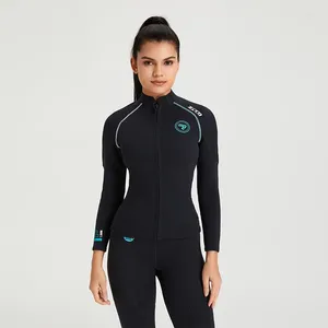 Swimwear pour femmes 1,5 mm en néoprène sur surf de surface de plongée avec plongée à plongée à manches longues froides et chaudes à manches longues