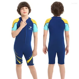 Dameszwemkleding 2,5 mm jongenswetsuits Thermische duikpakken voor kinderen Korte mouwen Kinderen UV-beschermingsbadpakken