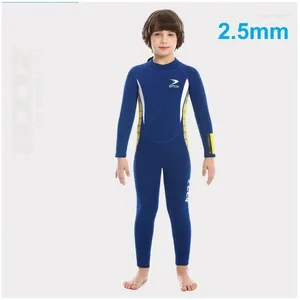 Dames badmode 2,5 mm neopreen kinderen wetsuit voor water sportjongens meisjes peuters shorty duikpakken ritssluiting vol zip thermisch zwempak