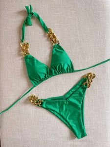 Dameszwemkleding 2018 Nieuwe sexy opwaartse opwaartse bikini mini -keten zomer zachte stof inzending