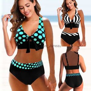 Dames Badmode 2022 Nieuwe Gedrukt Plus Size Twee Stukken Bikini Set Badpak Vrouwelijke Vrouwen Beachwear Badmode Badpak 5XL T240328