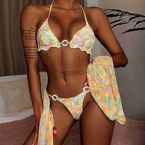 Maillots de bain pour femmes 2022 Sexy Bikini Femmes Maillot De Bain À Volants Imprimer Femme Maillots De Bain Micro Bikini Ensemble String Brésil Maillot De Bain Beachwear J230603