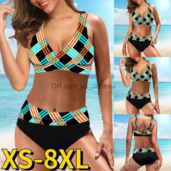 Traje de baño para mujer 2022 Verano Mujeres Nuevo diseño Impresión Bikini Conjunto de dos piezas Traje de baño Tight Slim Bikini Ladies Traje de baño Moda Sexy Beachwear T240328