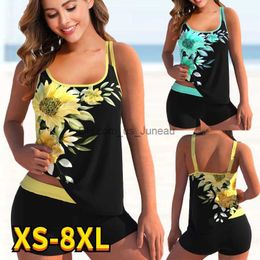 Dames Badmode 2022 Dames Bloemenprint Tankini Badpak Zomer Plus Size Bikini Zwemset Vrouwelijke Badpakken Braziliaanse Badmode 8XL T240328