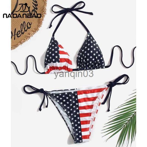 Maillots de bain pour femmes 2023 Bikinis Mujer Femmes Bikinis Maillots De Bain Beach Wear Drapeau Américain Bikini 3D Imprimé Sexy Maillot De Bain Maillots De Bain J230603