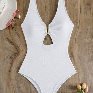 Maillots de bain pour femmes 2023 Cut Out Cordon Front Fringe Trim Maillot de bain Femmes One Piece Femme Beachwear Baigneurs Baignade Maillot de bain