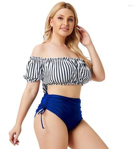 Maillots de bain pour femmes 2023 grande taille 5XL hors épaule Bikini ensemble femmes deux pièces maillot de bain femme taille haute grand 4XL maillot de bain baigneur