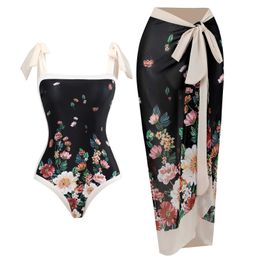 Vrouwen Badmode 2023 Nieuwe Mode Een Stuk Badpak Bikini Rok Zomer Vrouwen Strik Badmode Luxe Elegante Braziliaanse Badpak J230506