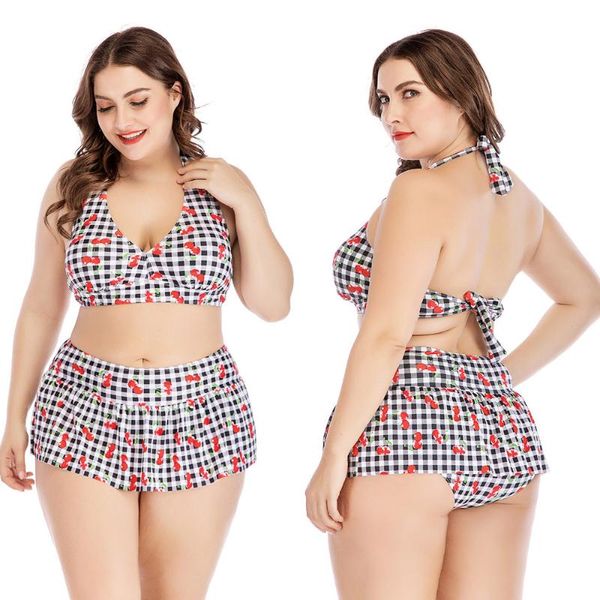 Traje de baño para mujer, Bikini de talla grande 2023, cintura alta, traje de baño de talla grande para mujer, trajes de baño florales, ropa de playa, ropa de baño