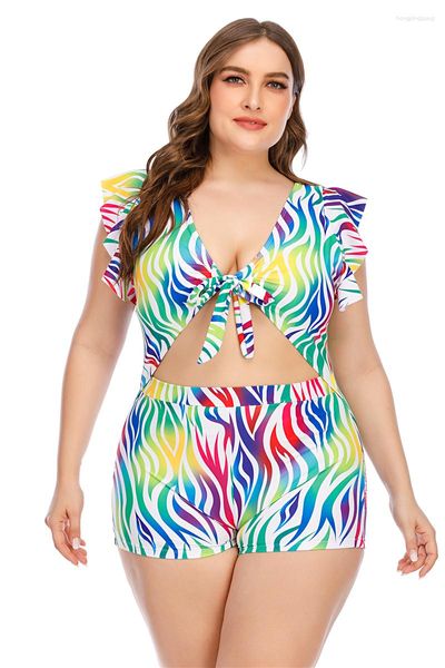 Traje de baño para mujer 2023 Talla grande Traje de baño de una pieza Body para mujer Grande 4XL Cintura alta Traje de baño Ropa de playa Grande 5XL Monokini Bañista