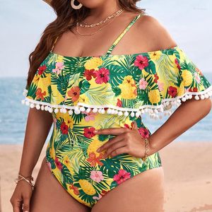 Vrouwen Badmode 2023 Sexy Print Een Stuk Badpak Vrouwen Badpak Plus Size Tummy Controle Monokini Suits Meisje Lente