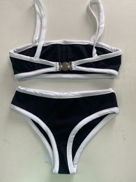 Roupa de banho feminina 2023 roupa de praia verão sexy conjunto de duas peças agasalho com alça corpete espartilho sutiã top e short combinando com ternos femininos 230608