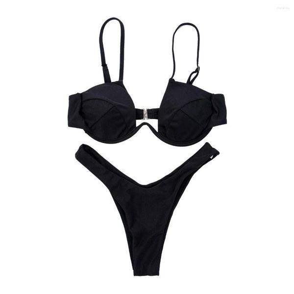 Traje de baño para mujer 2023 Mujeres de verano Push-up Sujetador acolchado Vendaje Bikini Set Traje de baño G-String Traje de baño