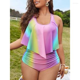 Maillots de bain pour femmes 2023 maillot de bain femmes grande taille femme à volants baigneurs maillot de bain été maillots de bain Tankini pour Chubby