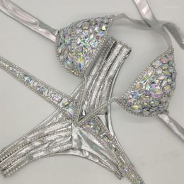 Dames badmode 2023 Vakantie nieuwste kristallen bikini set v kraag diamant goede kwaliteit bling stenen badpak badpak