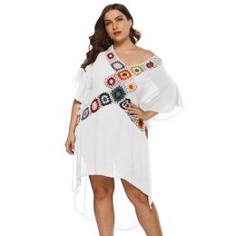 Maillots de bain pour femmes 2023 Femmes Plus Size Beach Dress Cover Up Grand Big Blue Solid Maillot de bain Bikini Beachwear Bathing Ups pour Femme 230608