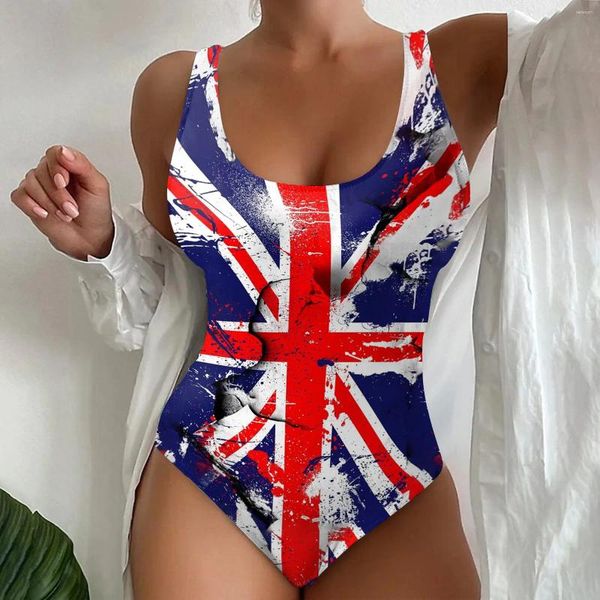 Swimwear féminin 2024 1 cravate de maillot de bain plage teint 3d Bottoms de bikini d'été européen et américain imprimé et américain