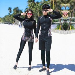 Swimwear féminin 2024 Corée Couple de plongée Suisse de plongée conservatrice Sports à manches longues Portez une grande génération Wisuwore