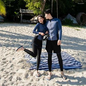 Swimwear féminin 2024 Couple coréen Rash Gardes patchworks Femmes hommes Split Surf MAINEMENT SOINS SOCE SURCLE PANT