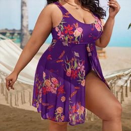 Women's Swimwear 2024 One Piece Swimsuit Women Mesh Bathing Suit Plus Size Swimdress Thong Monokini Summer Print Beachwear Mujer XXXXL