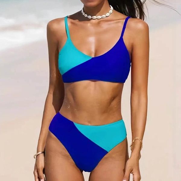 Swimwear Women 2024 Sexy Bikinis Patchwork Suite de baignade pour femmes deux pièces de maillot de bain Push up Up High Waist Bikini Set Bathing Bathing