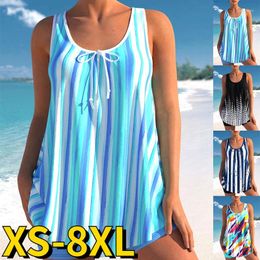 Vrouwen Badmode 2024 Zomer Vrouwen Sexy Streep Gedrukt Bikini Vrouwelijke Oversize Badpak Tankini Badpak Monokini Beachwear